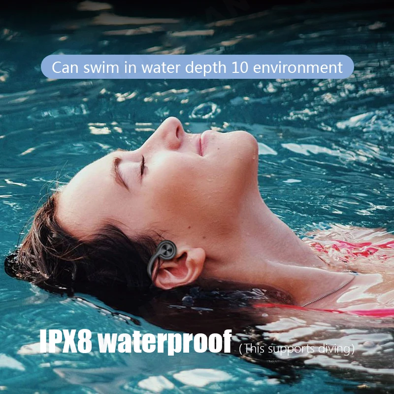 IPX8 Swimming Headphones P8 Bone Conduction Earphone Bluetooth IP68 Pool Wireless Headset MP3 32G Earbuds Waterproof enlarge
