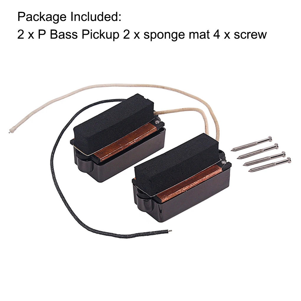 

2 Pieces P-Bass Soundhole Pickups with Mounting Screws Bass Guitar Replacement Parts for Musicians Students Supplies