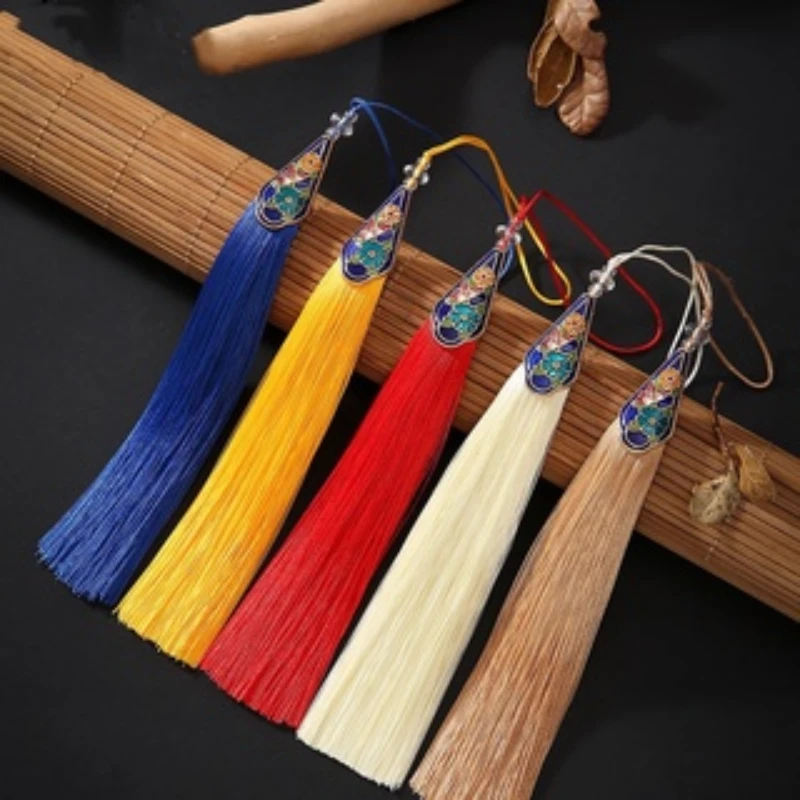 

2pcs/lot 16cm Enamel Tassel Polyester Wire Chinese Wind Curtain Accessories Car Decoration