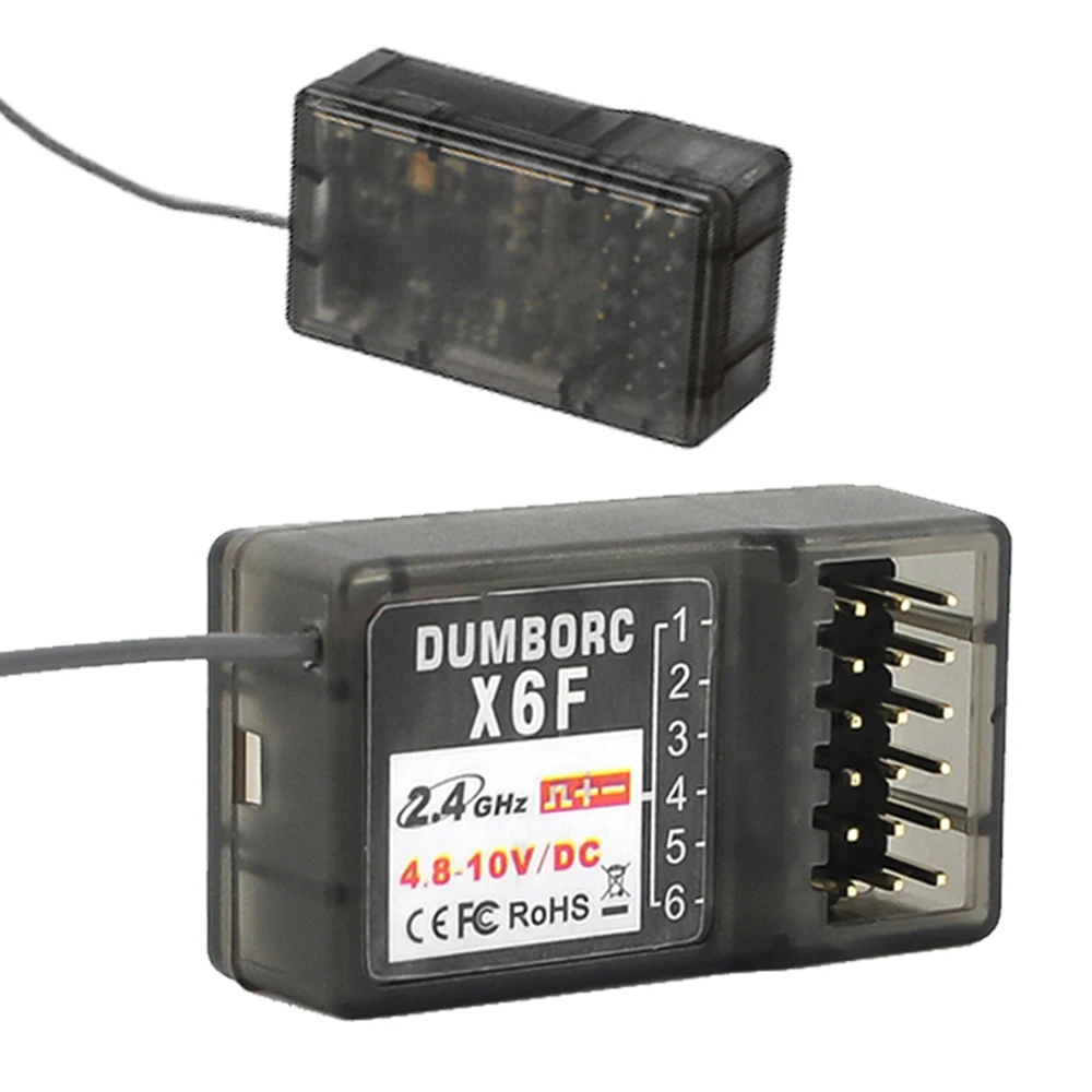 

X6F X6FG 2.4G 6CH Receiver (DUMBORC ) with Gyro for X6 Transmitter Car/boat/tank Remote Controller