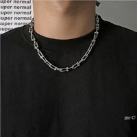 popular decoration short clavicle necklace european and american chain u shaped chain stitching cool men women necklace choker