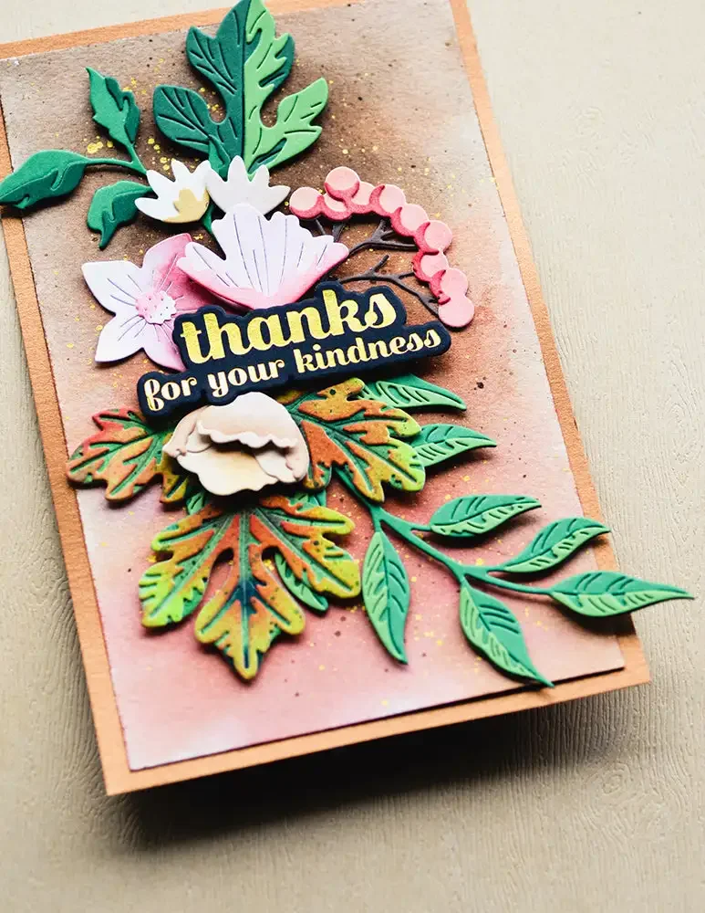 BirchPress дизайн Цветочный поперечный слой набор штампов 2024 Новые шаблоны Сделай Сам