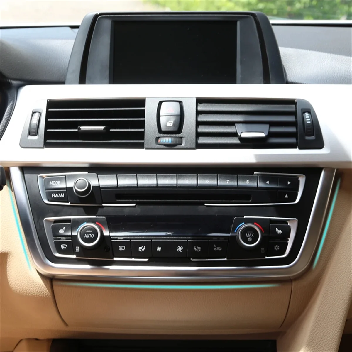 Обложка рамы консоли для BMW 3 4 серии GT F30 F31 F34 F32 F33 F36 2013-2019 аксессуары-серебристая