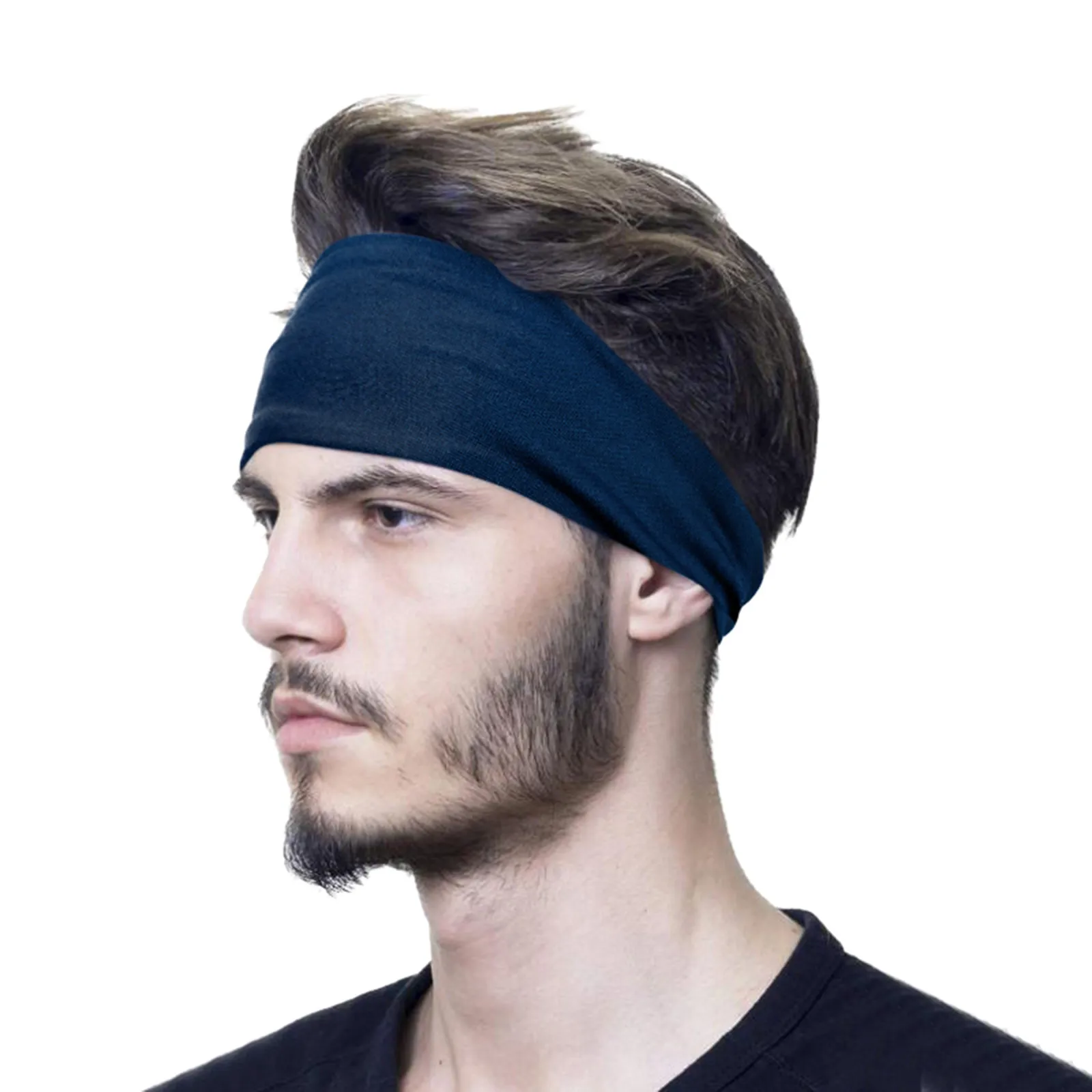 

fashion Unisex Solid Color Headband Hair Elastic Bands for Men Women Stretch Outdoor Fitness Head Bands Hairband Sports Hats Gym