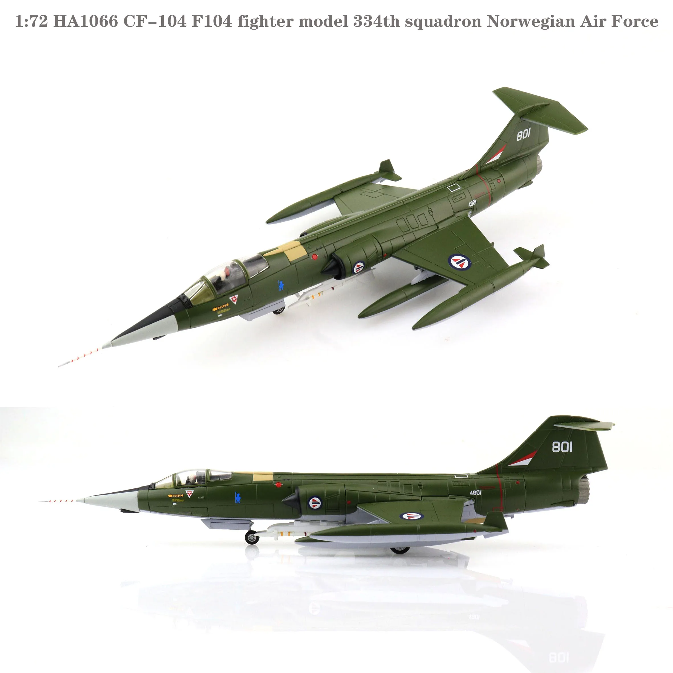 

Fine 1:72 HA1066 CF-104 F104 fighter model 334th squadron Norwegian Air Force Finished alloy collection model