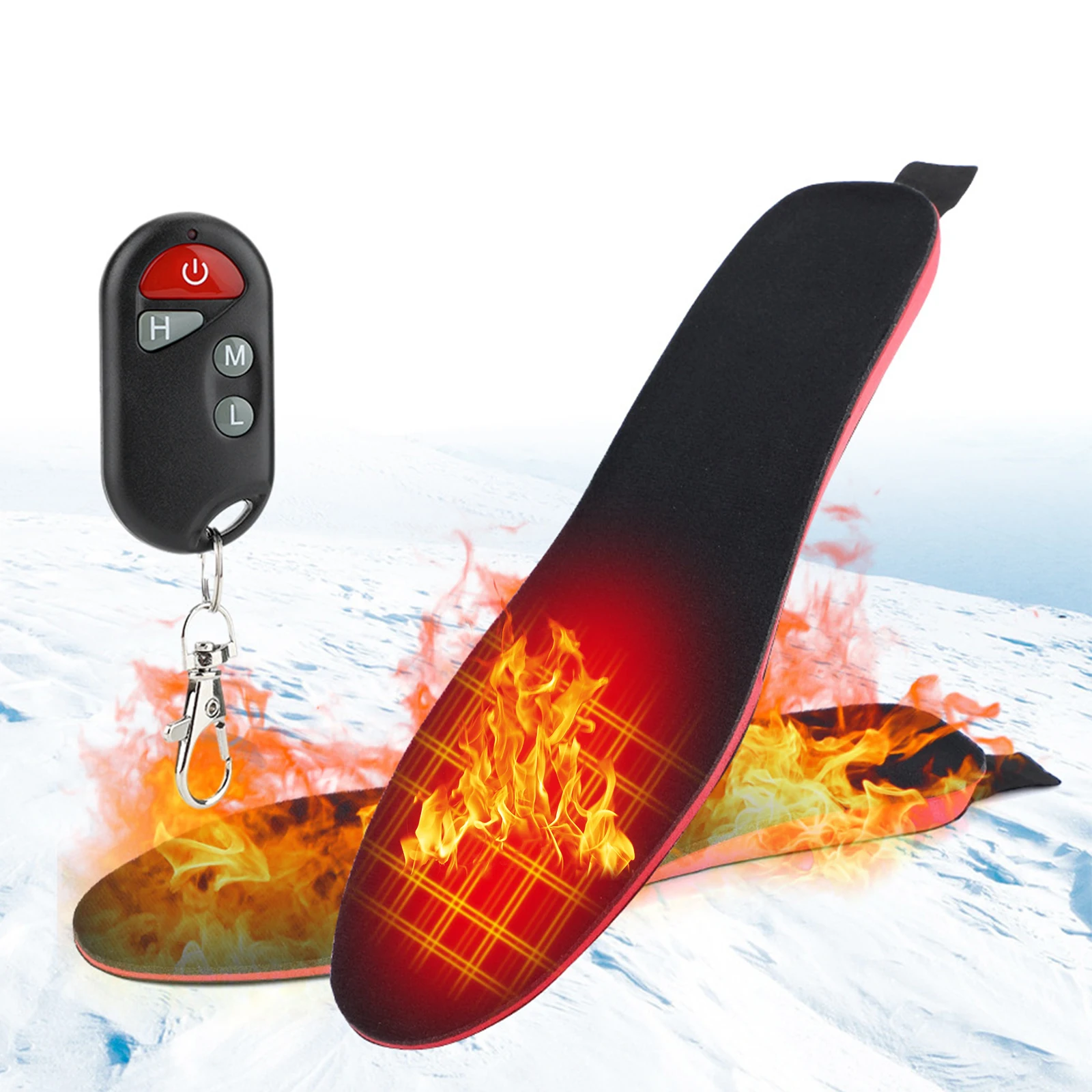 

Winter Electric Heating Insoles 2100MAH USB Rechargeable Remote Control Heated Insole Camping Warm Foot Warmer Shoes Pad For SKI