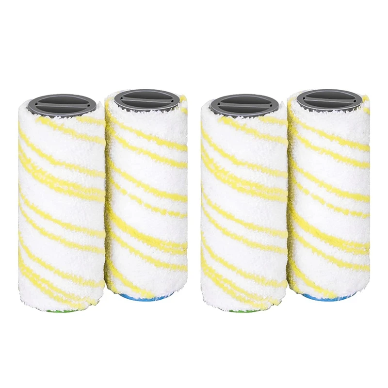 

4 Pieces Set Of Rollers For Karcher FC5 FC7 FC3 FC3D Electric Floor Cleaner Replacement Rollers 2.055-006.0 Yellow