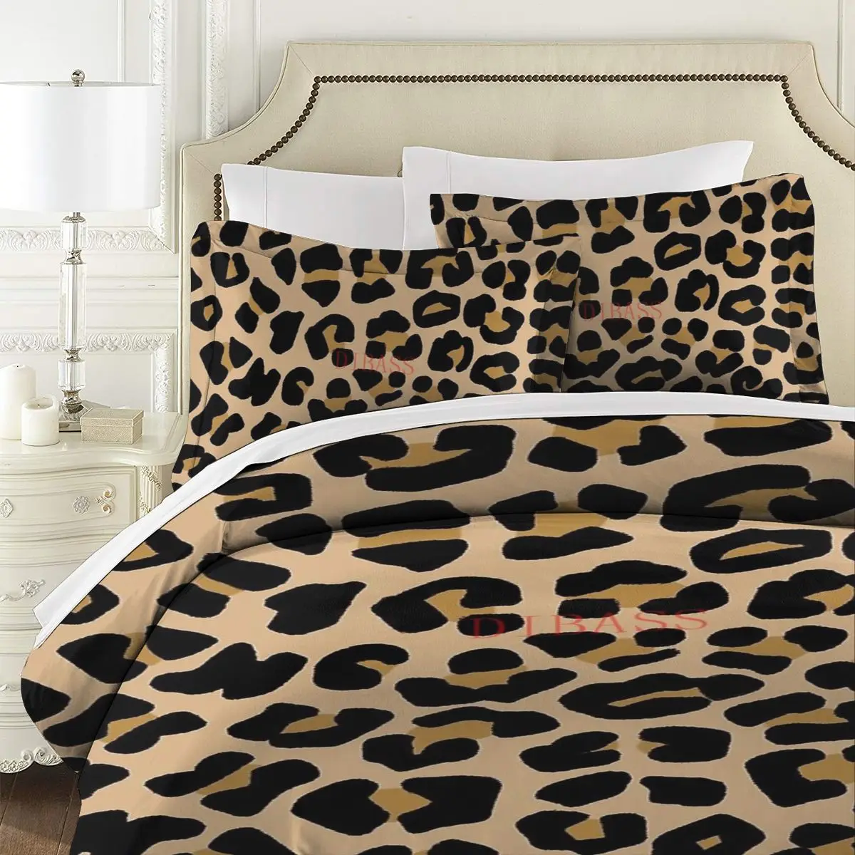 Мягкая искусственная кожа с леопардовым принтом 2 Наволочки пододеяльник