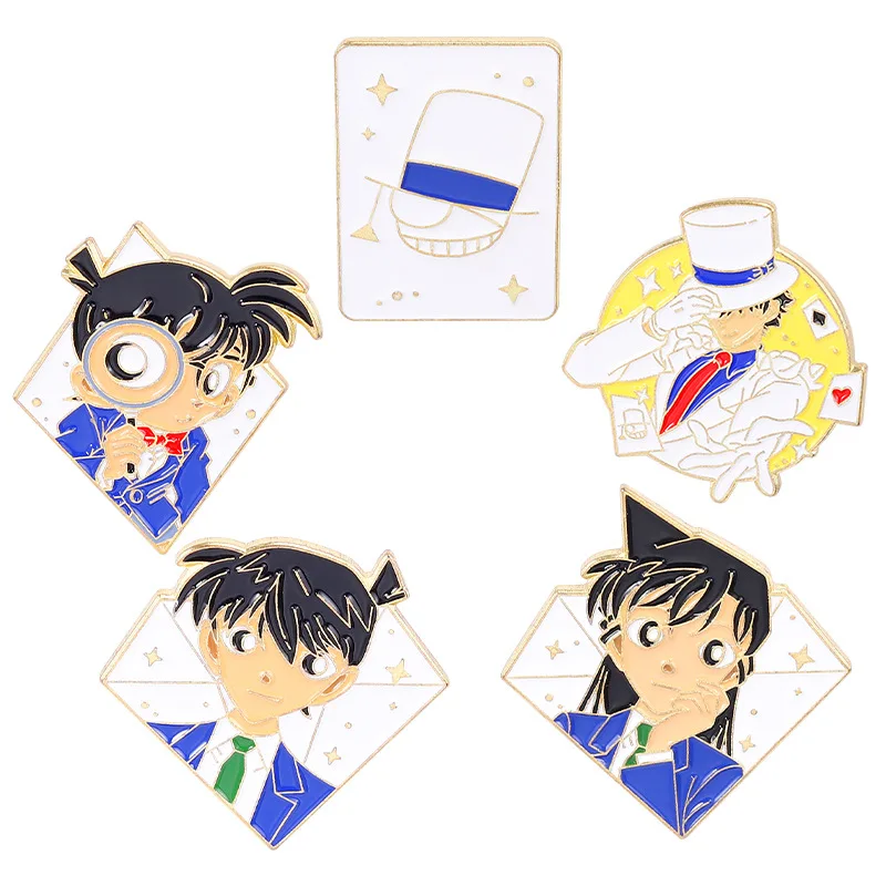 

B0072 Detective Conan Japanese Lapel Pins for Backpacks Women's Brooch Badges Anime Enamel Pin Fashion Jewelry Accessories Gifts