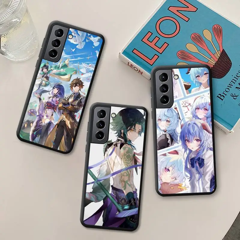 

Anime Genshin Impact Zhongli Xiao Ganyu Phone Case for Samsung Galaxy S22 S21 Ultra S20 FE S9 Plus S10 5G lite 2020 Soft Cover