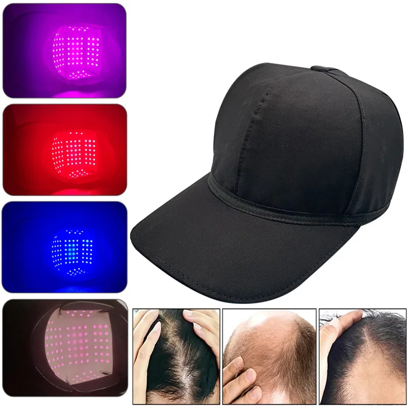 

660nm 850nm LED Red Light Infrared Hair Therapy Hair Growth Cap For Hair Regrowth Anti Hair Loss Relax Scalp Care Hat 100pcs LED