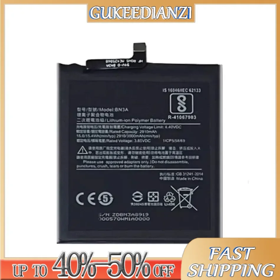 Аккумулятор BN3A емкостью 3000 мАч для Xiaomi Redmi Go Bateria + бесплатный инструмент