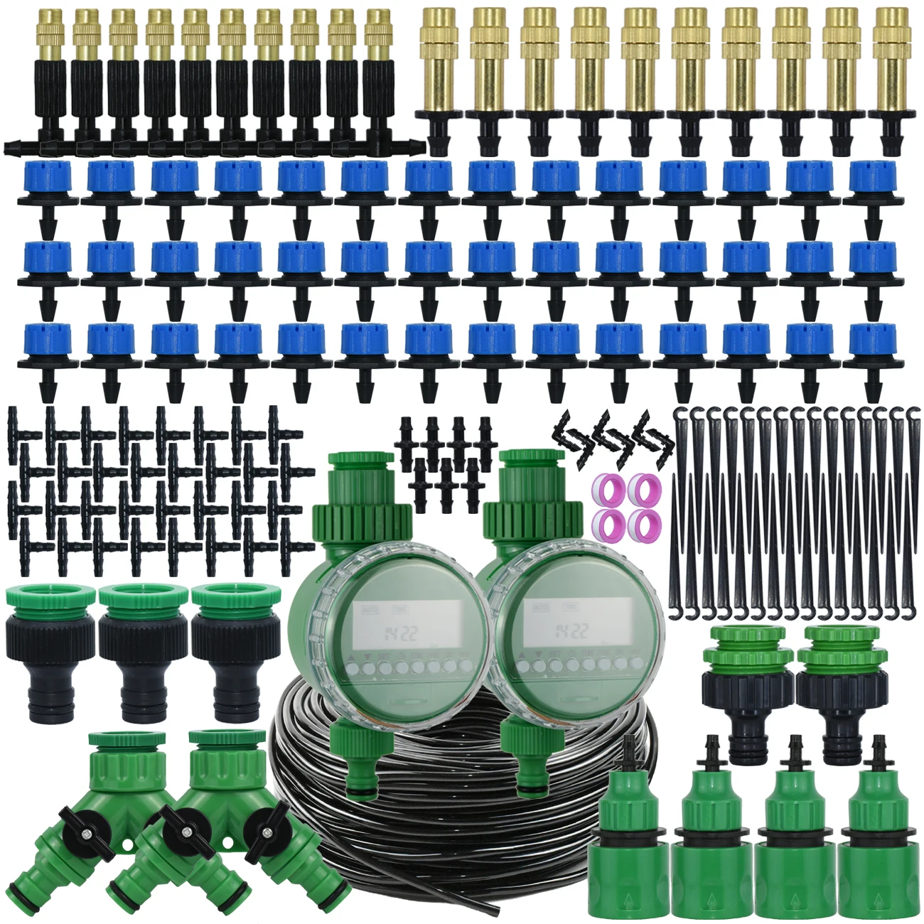 

Комплект для автоматического полива KESLA, садовый таймер 5-50 м с микрокапельным туманом, интеллектуальная система орошения 1/4 дюйма, регулиру...