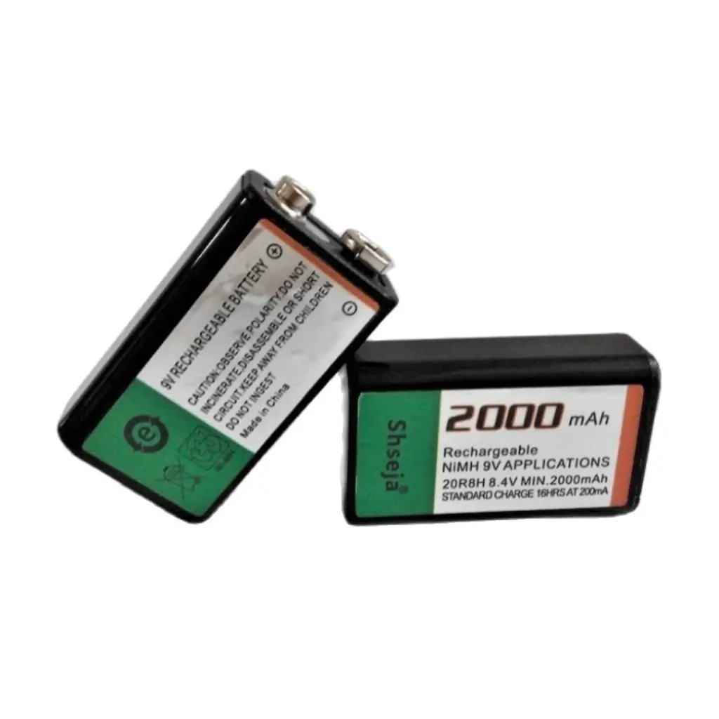 SHSEJA 2000mAh 9V rechargeable battery 9V NiMH battery for m