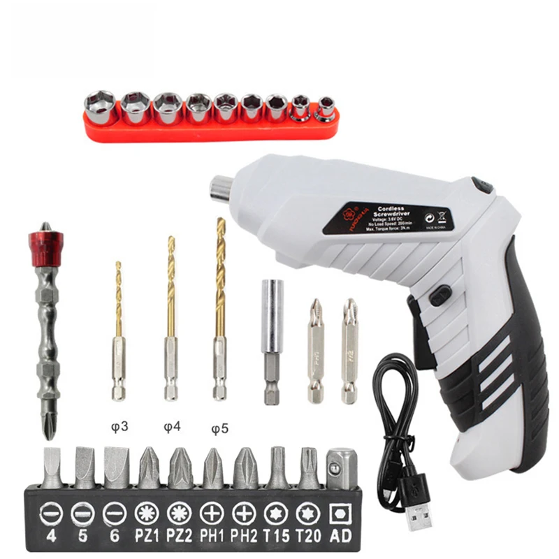 

Mini Electric Screwdriver Cordless Rechargeable Screwdriver Drill Portable Electric Screwdrivers Set Kit With Battery Power Tool
