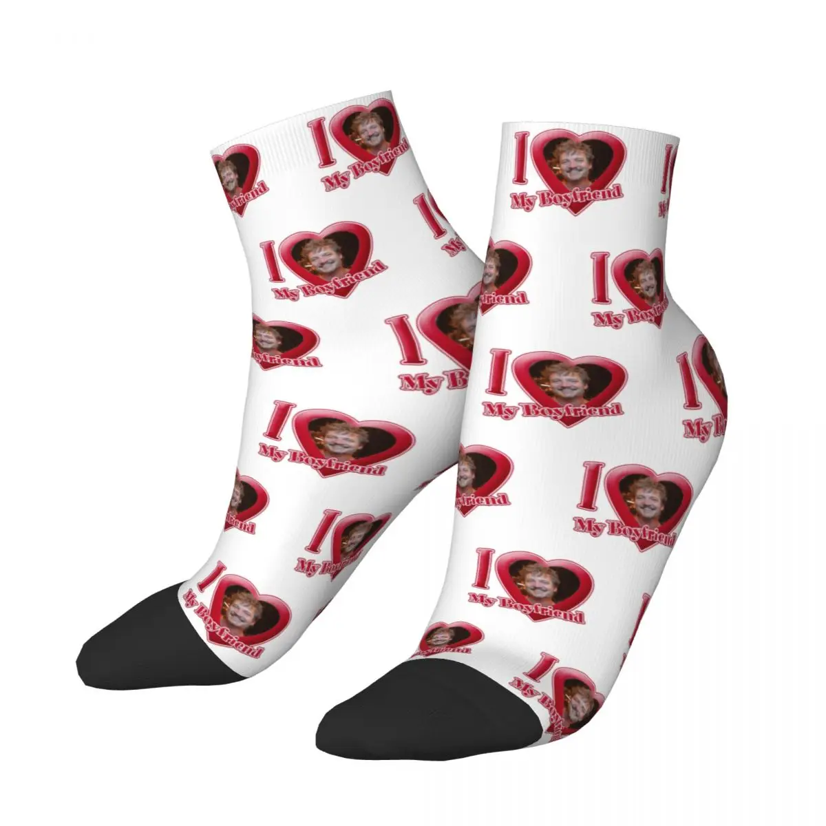 

Зимние Теплые Ретро Мужские Женские Педро Паскаль Love Heart короткие Дышащие носки спортивные низкие носки-трубы