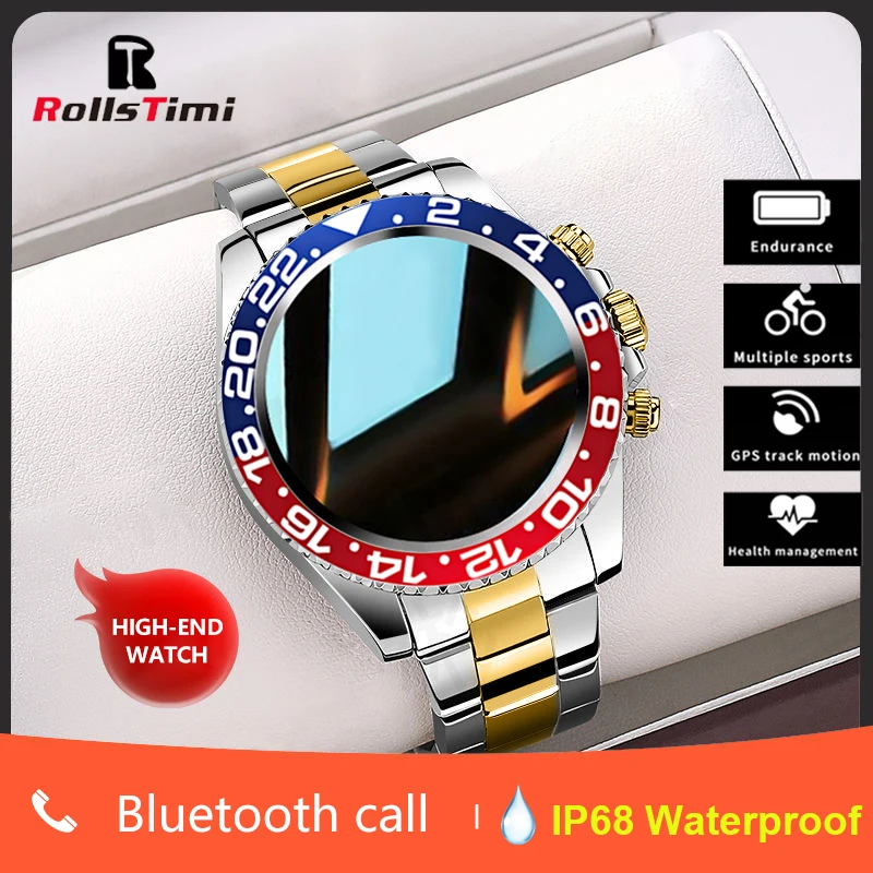 

Смарт-часы Rollstimi мужские с сенсорным экраном, водонепроницаемые, IP68