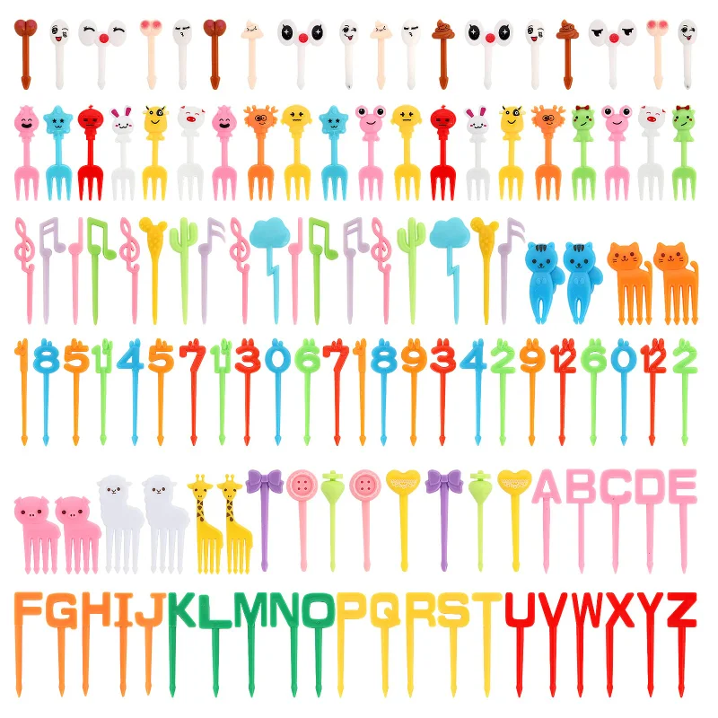 

Animal Food Fork Cartoon Kids Chopsticks Cute Toothpicks For Dessert Fruit Party Supplies Lunch Box Accessories