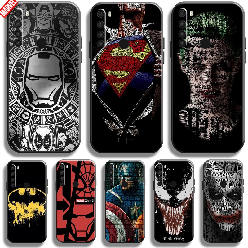 

Marvel Logo For Xiaomi Redmi Note 8 8T 8 Pro 2021 Redmi 8 8A Phone Case Silicone Cover Soft Funda Back Black