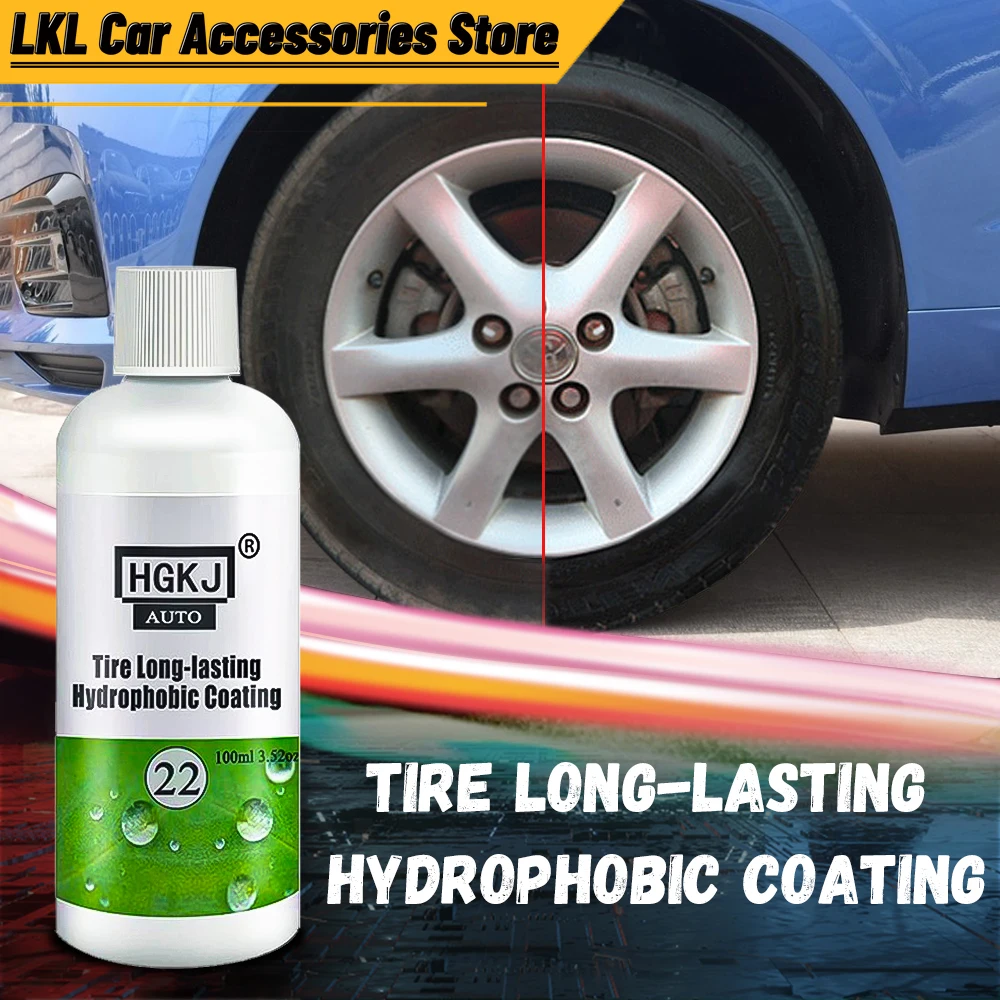

100Ml Tire Shine Long-Lasting Hydrophobic Coating For Wheels Rubber Tyre Gloss Black Polish Wax Chemistry Filler Car Care