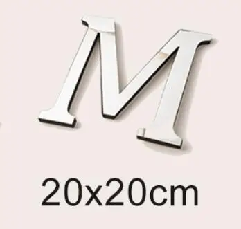 

Серебряные 3D наклейки-буквы для стен