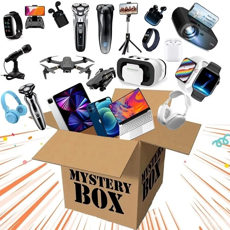 

2021 мистическая коробка Lucky Number, 100% сюрприз, высококачественный подарок, электронные геймпады, цифровые камеры, новинка, подарок на Рождество...