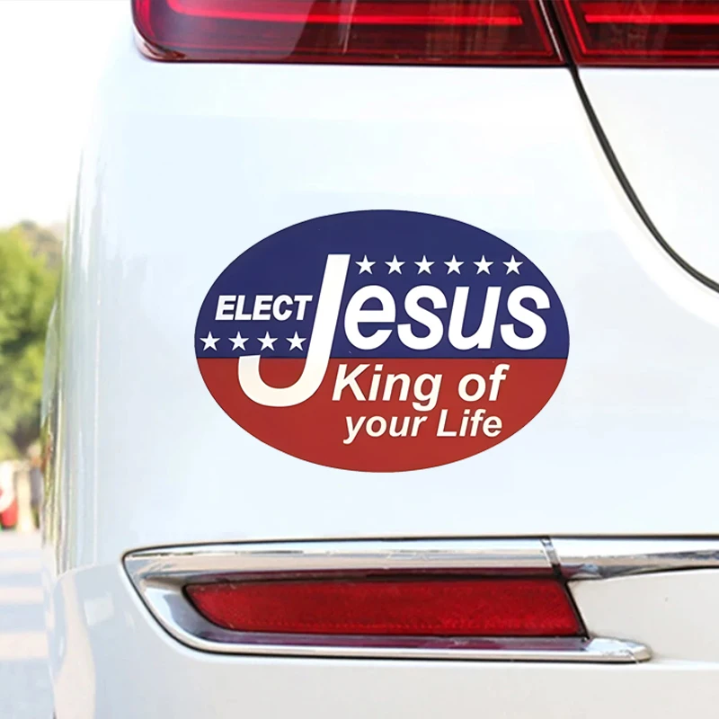 Овальные автомобильные наклейки с изображением Иисуса из вашей жизни для