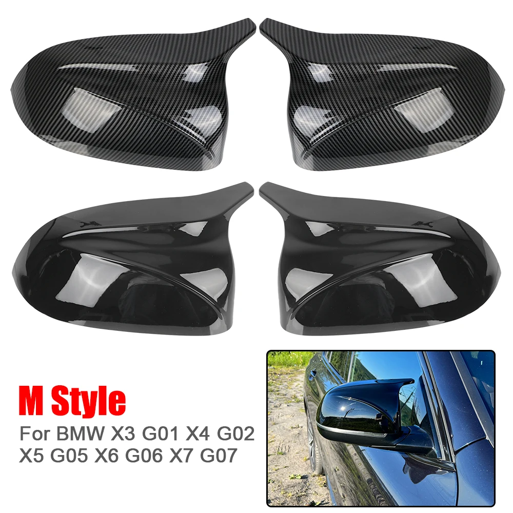

2 шт. для BMW X3 G01 X4 G02 X5 G05 X6 G06 X7 G07 M стильная сменная глянцевая крышка из углеродного волокна для зеркала заднего вида