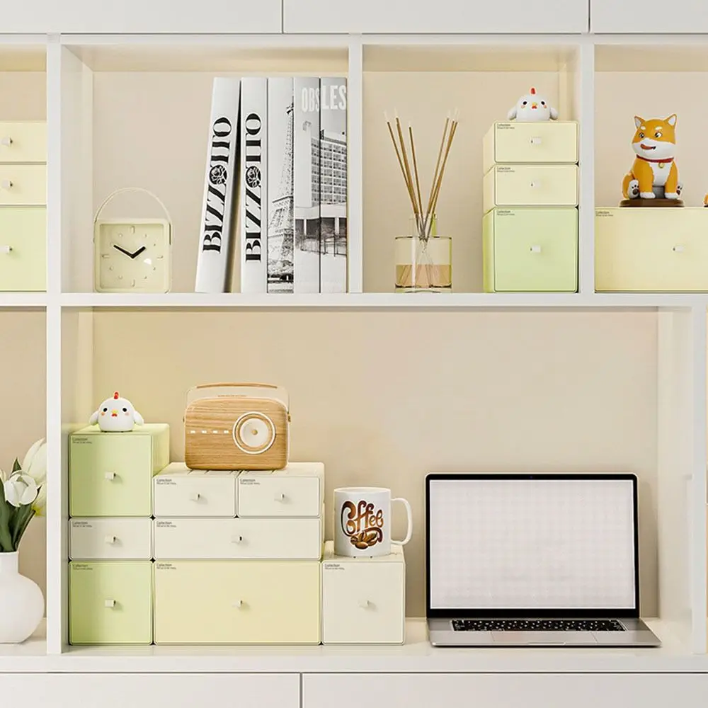 Красочный Штабелируемый Настольный Органайзер Пластиковый Контейнер Для