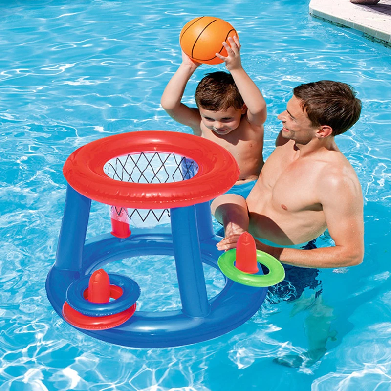 

Outdoor Fun Inflatable Basketball Hoop Summer Water Toys Inflatable Basketball for Family Party Swiming Pool Game Accessories
