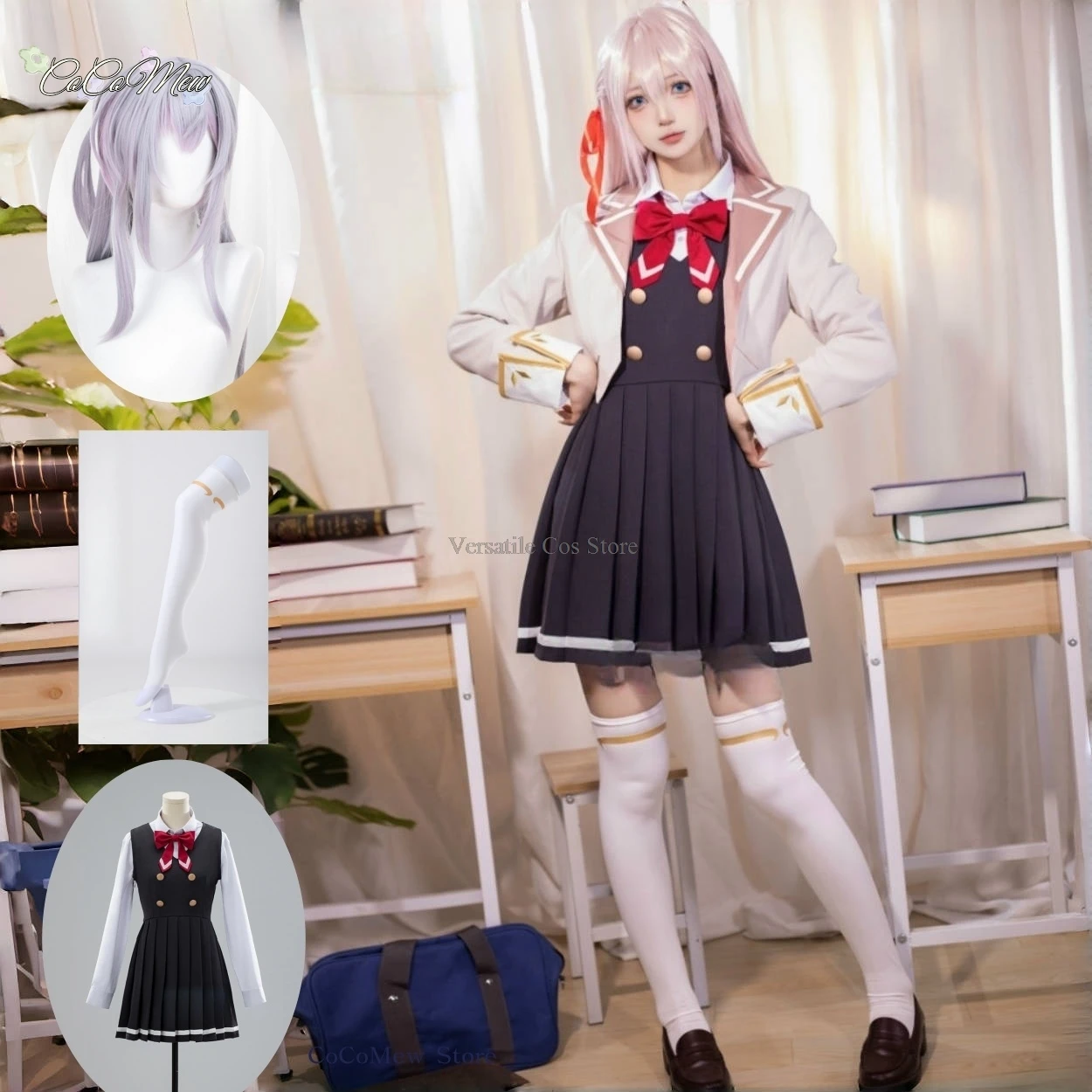 Костюм для косплея Alisa Mikhailovna Kujou парик аниме рошэйший платье Alya школьная форма JK