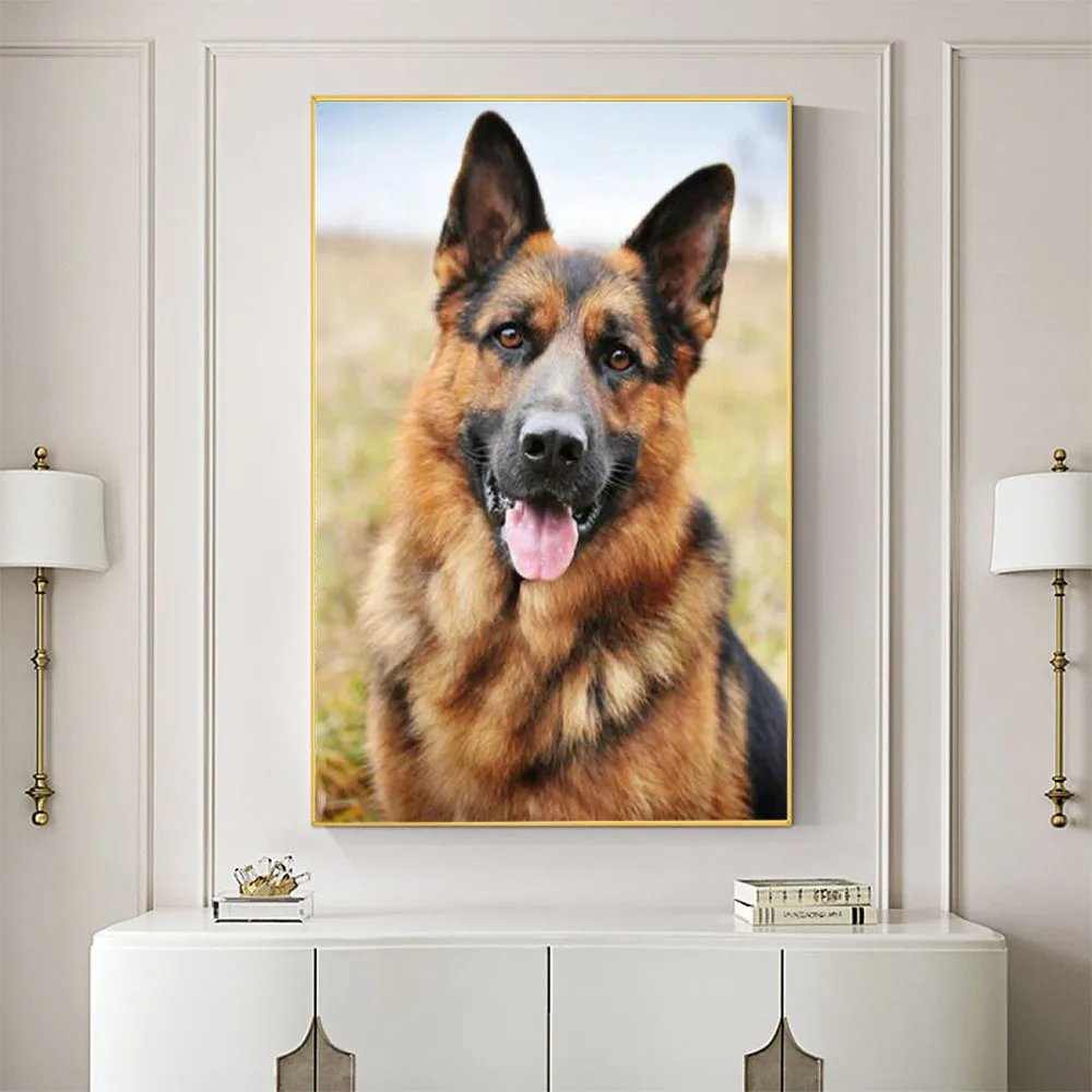 Animal German Shepherd Coloring By Numbers Painting Kit Acrylic Paints 50*70 Picture By Numbers Photo New Design  Kids  Drawing