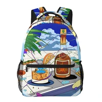 2022 women shoulder bag wine by the pool fashion school bag for teenage girl backpacks travel bag