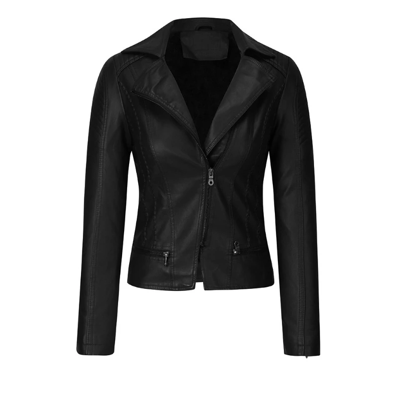 New women's plush leather jacket N2