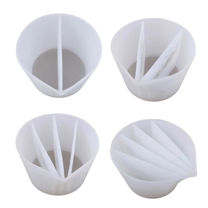 

E0BF Clear Silicone Epoxy Resin Mixing Cups Distribution Measuring Cup DIY Epoxy