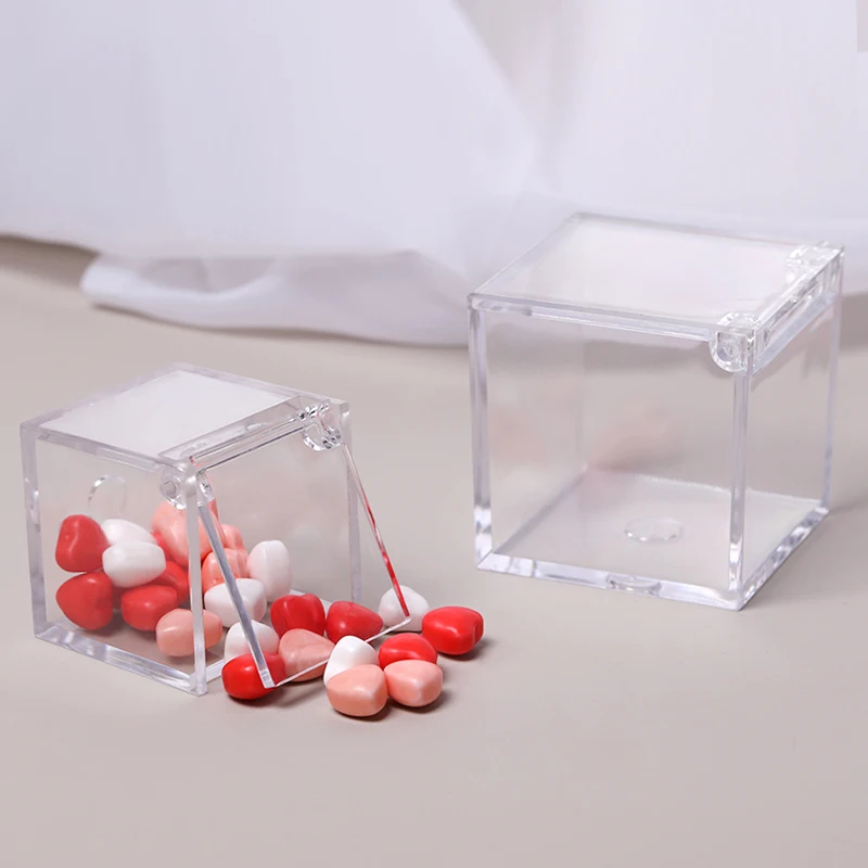 

Прозрачные акриловые коробки с крышкой, пластиковый органайзер, подарочная упаковочная коробка, контейнер для хранения еды и конфет для домашней фигуры, дисплей для игрушек