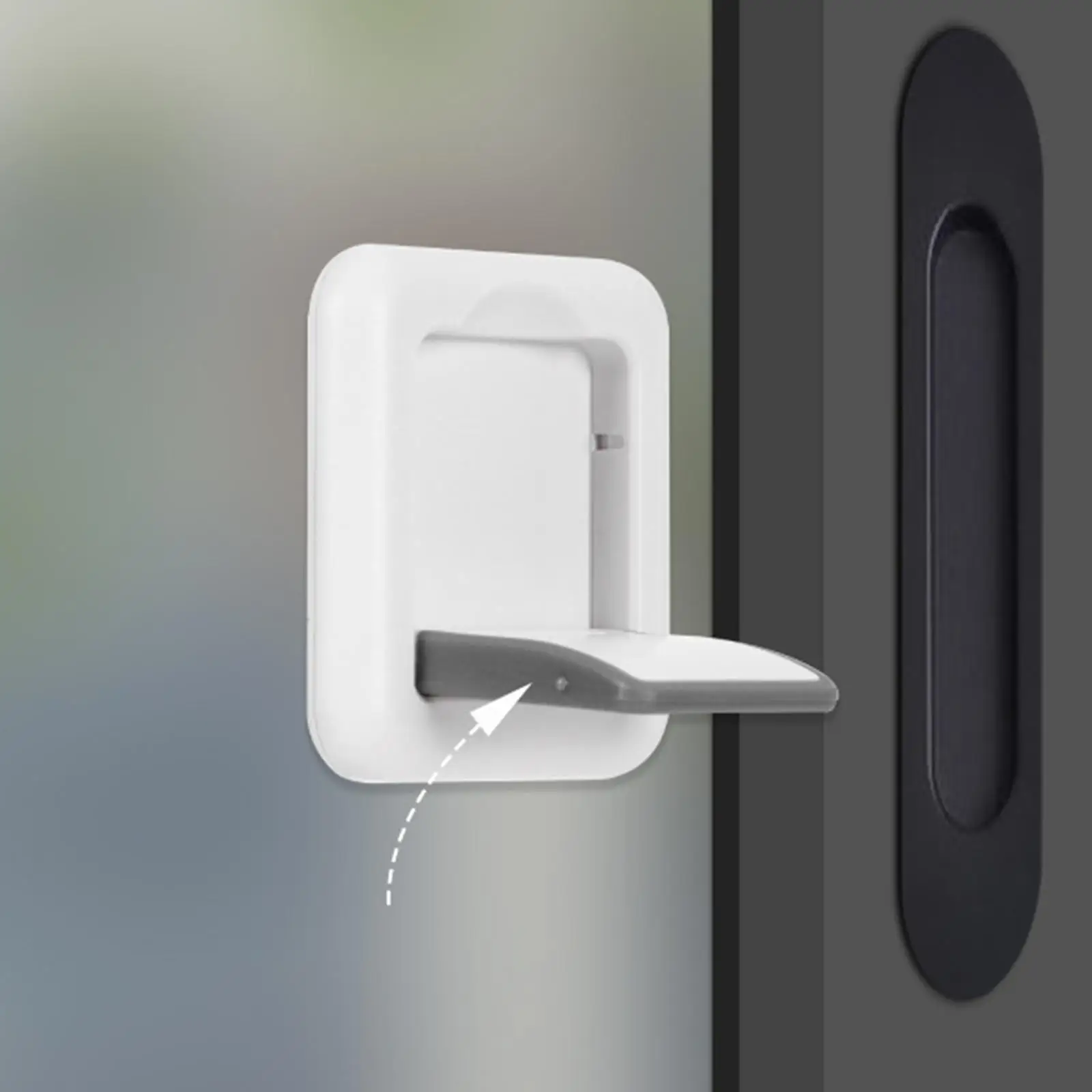 

2 Pieces Sliding Door Window Locks Child Safety Locks Slide Stopper Keyless