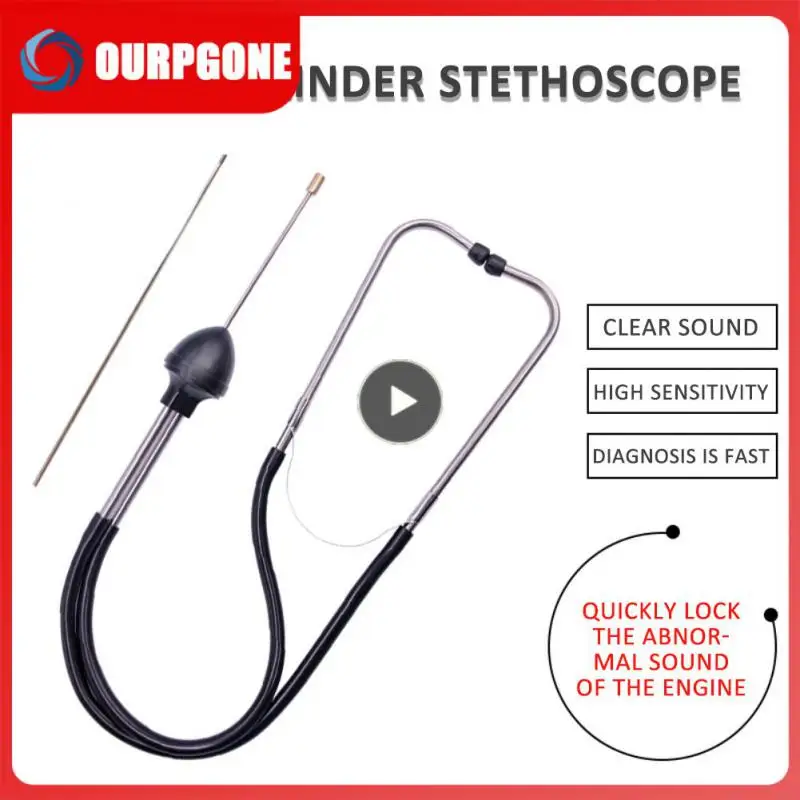 

Humanized Design Earplugs Portable Automobile Abnormal Sound Diagnosis Device Durable Stainless Steel Cylinder Stethoscope