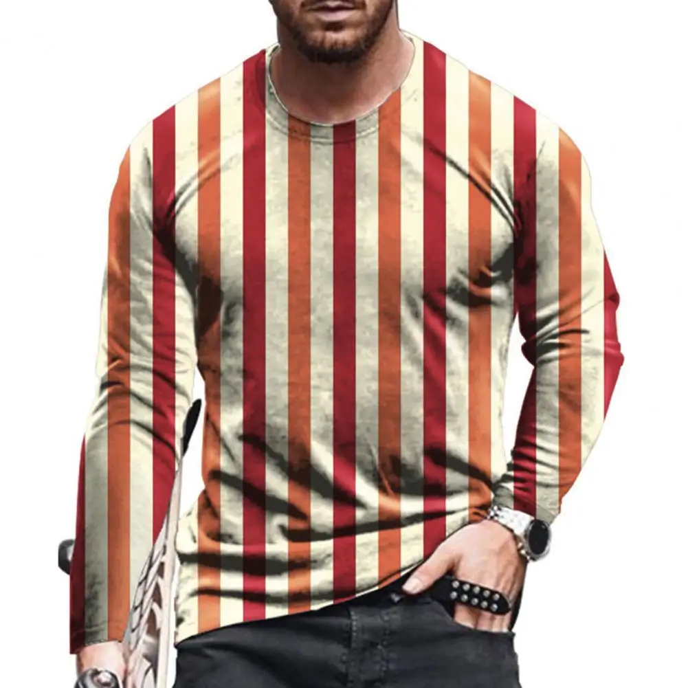 

T Shirt Men Striped Fashion Mens Summer T-shirts Stripe Contrast Colors O Neck Casual Spring Top Male Oversized Tee Shirt 4XL