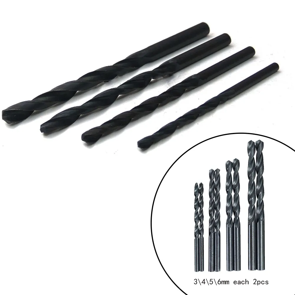 

2Pcs Hss Drill Bit Set 3 4 5 6mm Carbon Steel Tap Twist Drill Bit Woodworking Tools For Cutting Drilling Slotting Hand Tool