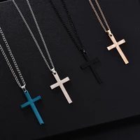 gothic cross pendants necklace cool street punk style necklaces for men women chain on the neck chains punk jewelry
