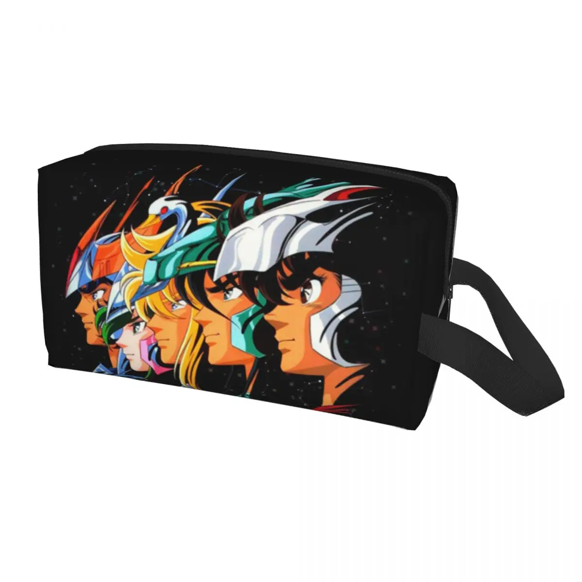 

Knights Of The Zodiac Cosmetic Bag Women Fashion Large Capacity Saint Seiya Manga Makeup Case Beauty Storage Toiletry Bags