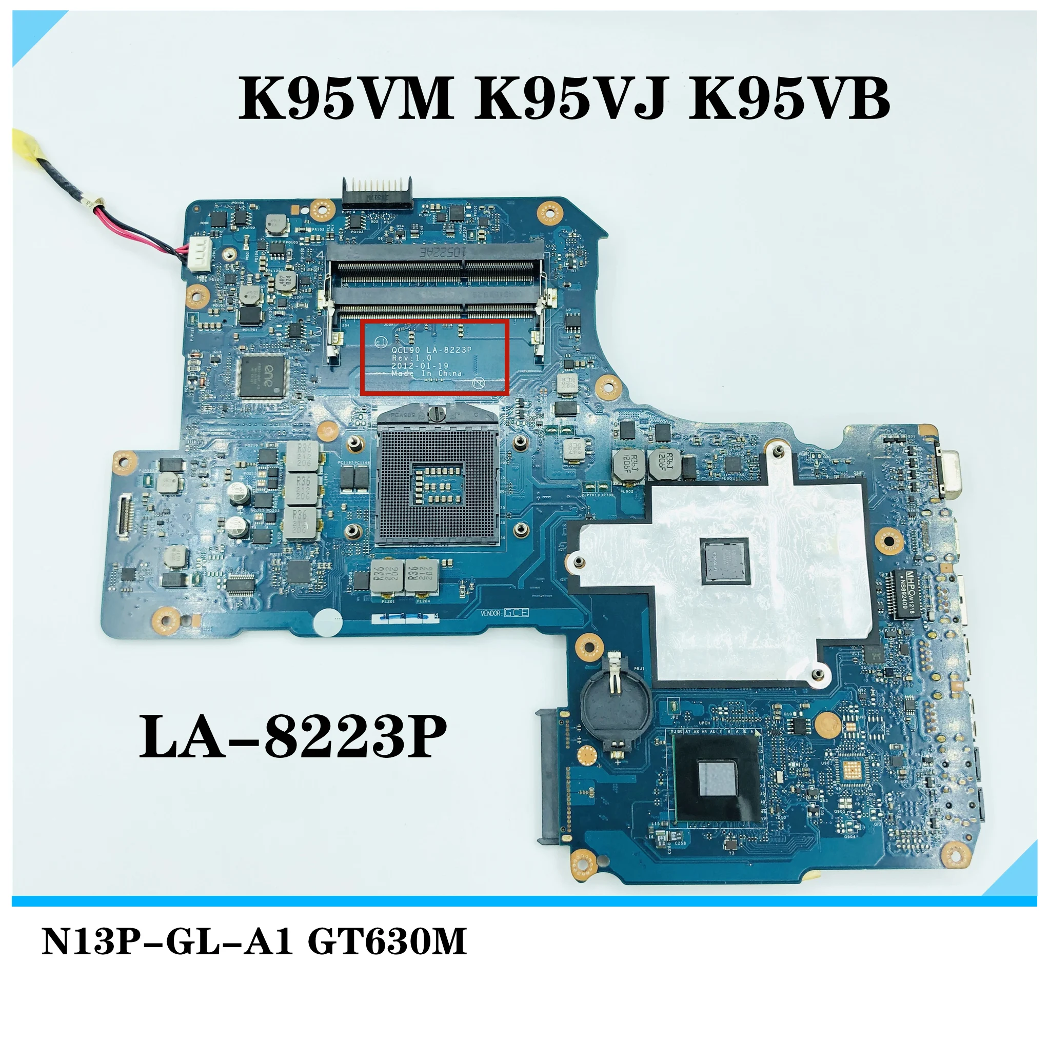 QCL90 LA-8223P K95V K95VM K95VJ K95VB A95VM A95V материнская плата для ноутбука HM76 GT630M GPU DDR3 4 слота ОЗУ -