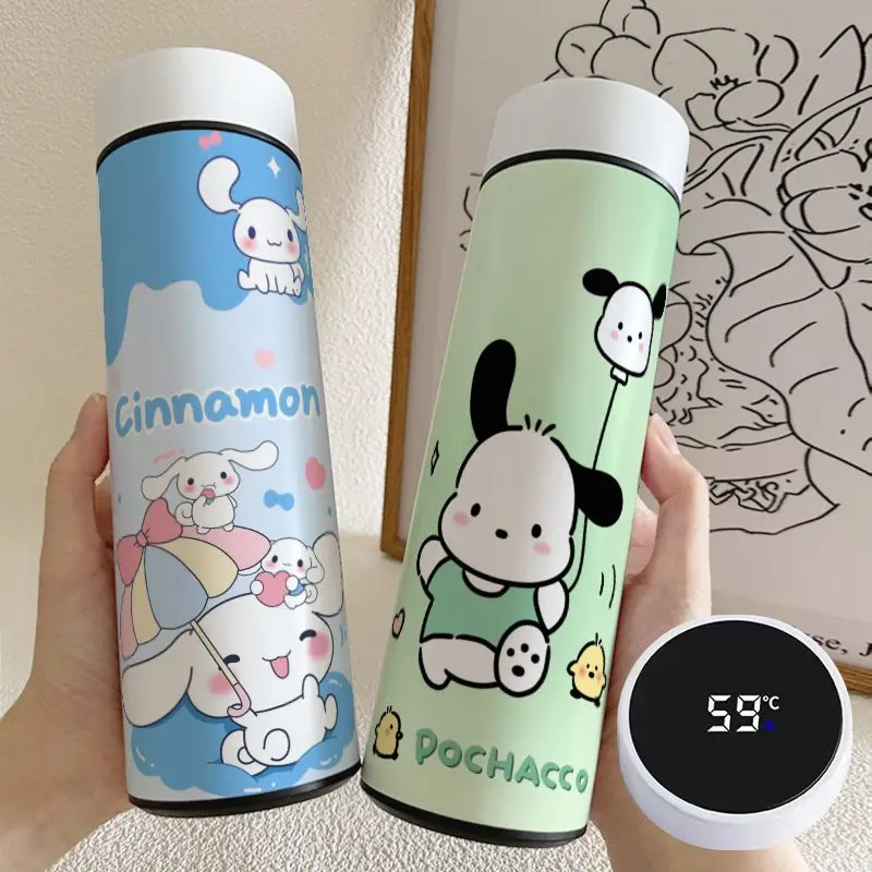 

Умная изоляционная чашка Sanrio Cinnamoroll Babycinnamoroll pdog, большая емкость, милая портативная чашка для измерения температуры