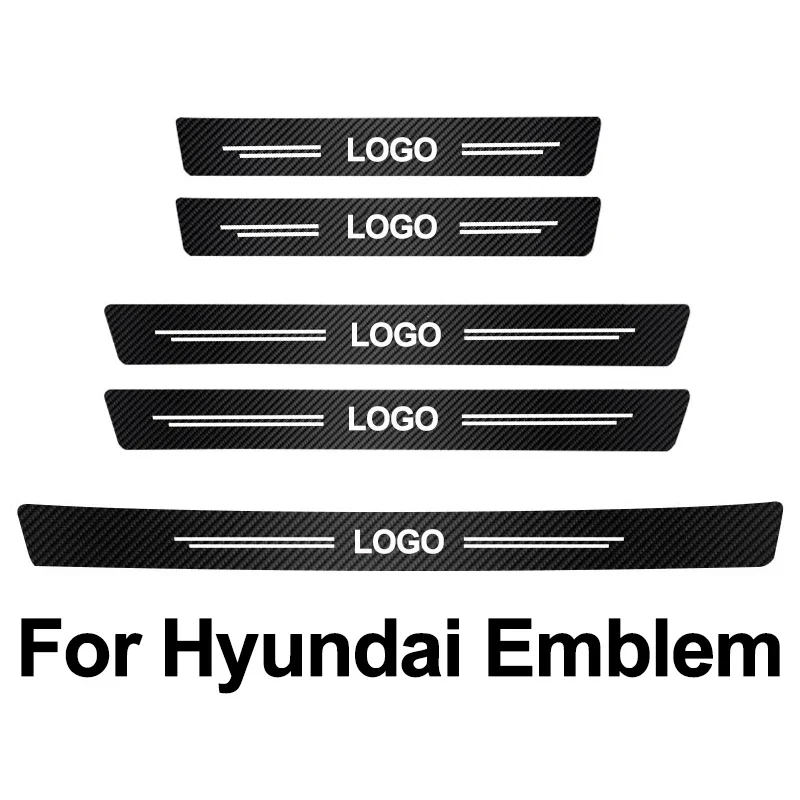 

5 шт., защитные наклейки на пороги автомобиля Hyundai N LINE Kona Tucson I10 I20 I30 I40 Santafe