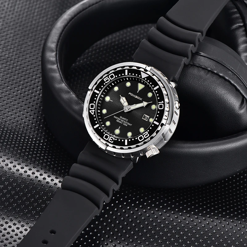 New Watch For Men Fashion Silicone belt Chronograph Sport Wristwatch 50M Waterproof  Luminous Dive Male Clocks Relogio Masculino