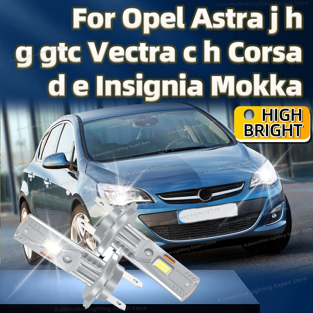 Фото 2 шт. H7 светодиодные лампы для фар CANBUS 30000LM 6000K Автомобильные лампы для Opel Astra j h g gtc Vectra c h Corsa d e Insignia Mokka №1