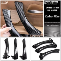 lhd rhd car interior printing carbon fiber pull handle cover trim for bmw 3 series e90 e91 316 318 320 325 328i 2004 2012