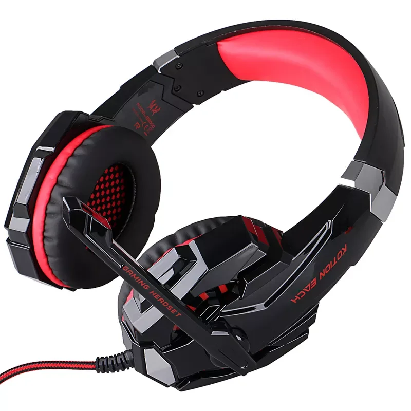 

Gaming Headset Deep Bass Stereo Casque Wired Headphone Glowing Earphone with Microphone for PS5 PS4 XBOX PC Laptop