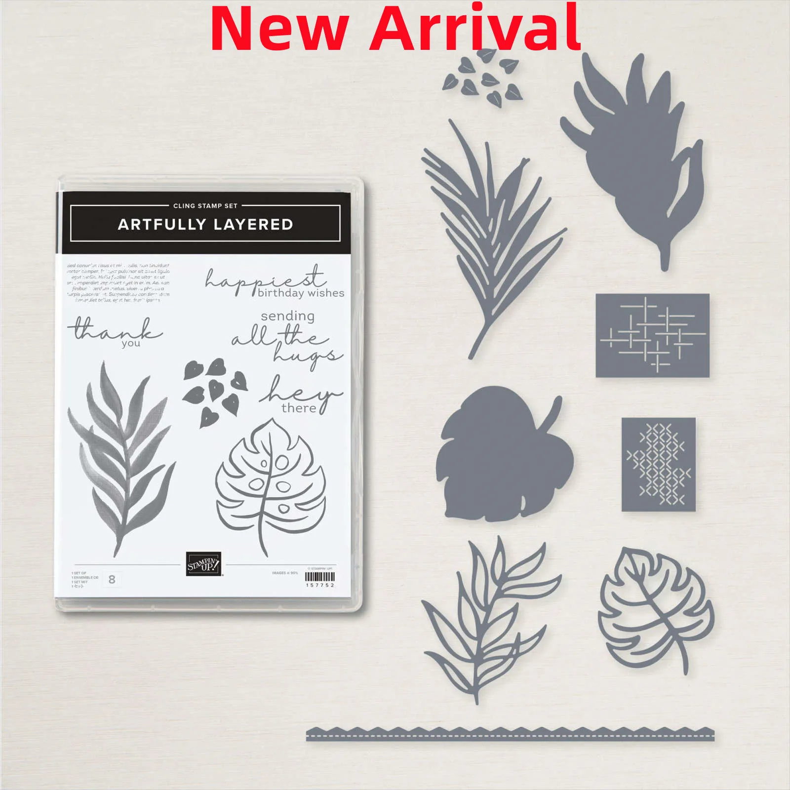 

Artfully Layered Metal Cutting Dies and Clear Stamps Scrapbook Diary Secoration Embossing Die Template Diy Greeting Card Blade